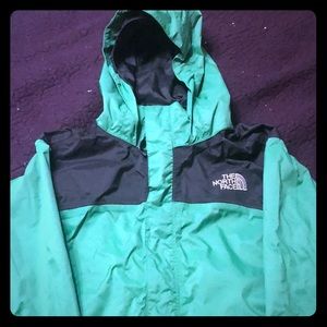 Black and green north face jacket !